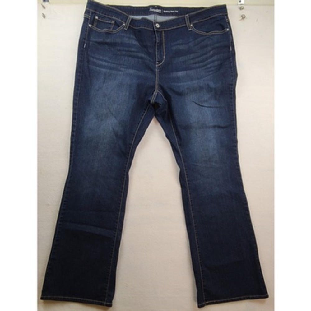 Signature Levi Strauss Modern Boot Cut Jeans Womens 18W Dark Wash Stretch 27508